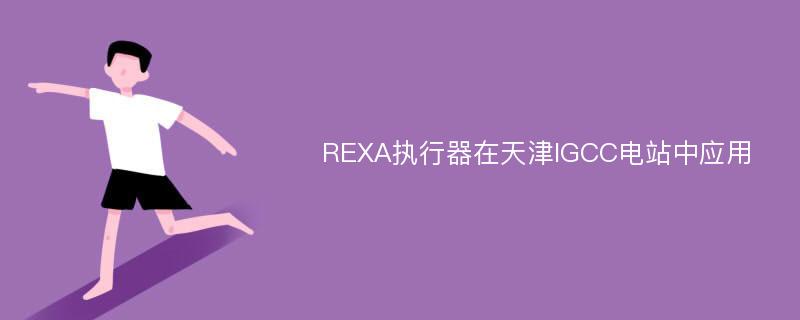 REXA执行器在天津IGCC电站中应用