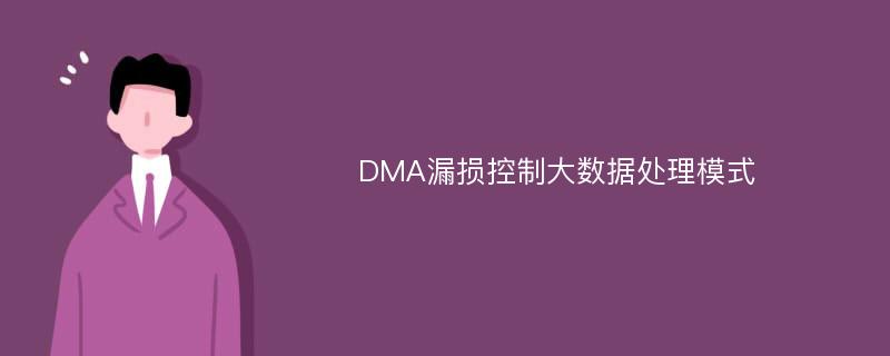 DMA漏损控制大数据处理模式