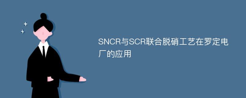 SNCR与SCR联合脱硝工艺在罗定电厂的应用