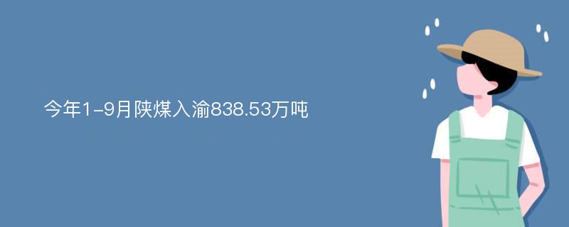 今年1-9月陕煤入渝838.53万吨