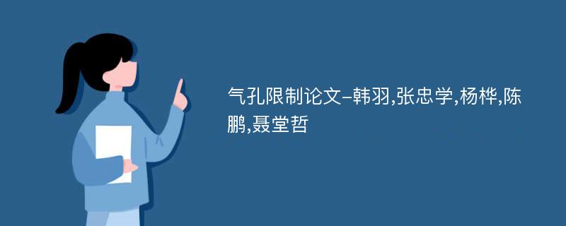 气孔限制论文-韩羽,张忠学,杨桦,陈鹏,聂堂哲