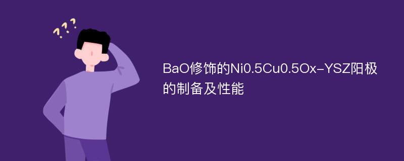 BaO修饰的Ni0.5Cu0.5Ox-YSZ阳极的制备及性能