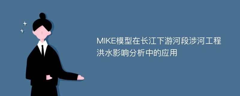 MIKE模型在长江下游河段涉河工程洪水影响分析中的应用